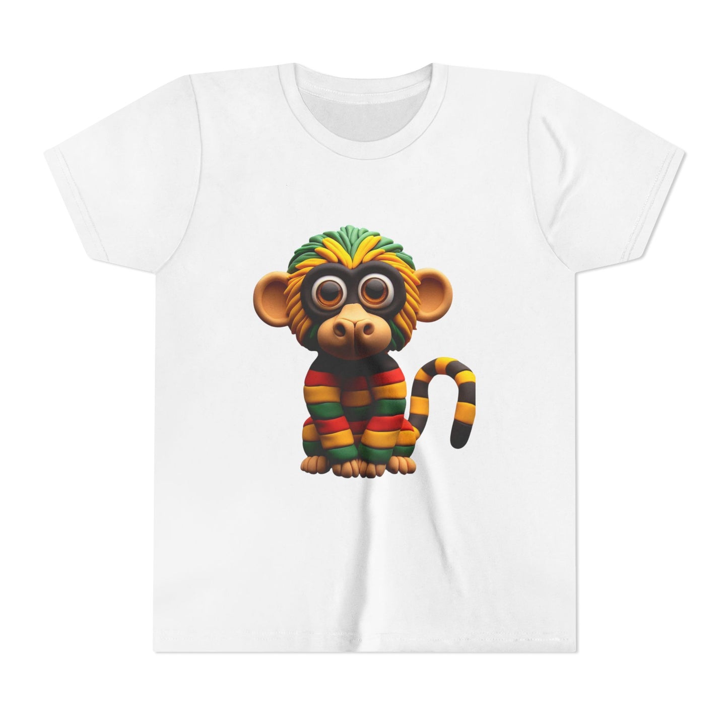 Cute Monkey Graphic Youth Tee, Fun Kids T-Shirt, Animal Lover Gift, Birthday Gift for Boys & Girls, Playful Summer Wear - Mucheno Spot