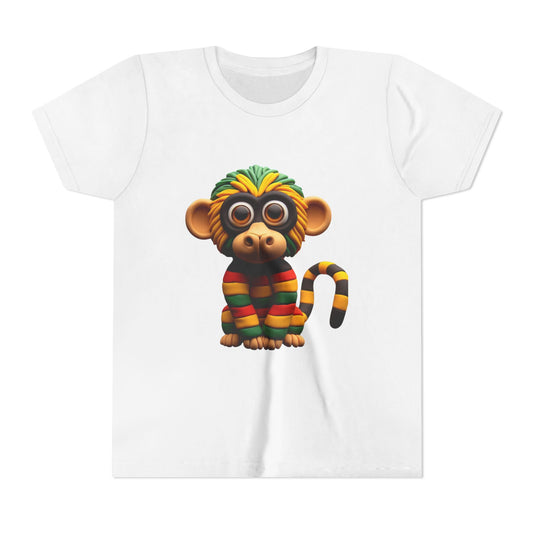 Cute Monkey Graphic Youth Tee, Fun Kids T-Shirt, Animal Lover Gift, Birthday Gift for Boys & Girls, Playful Summer Wear - Mucheno Spot