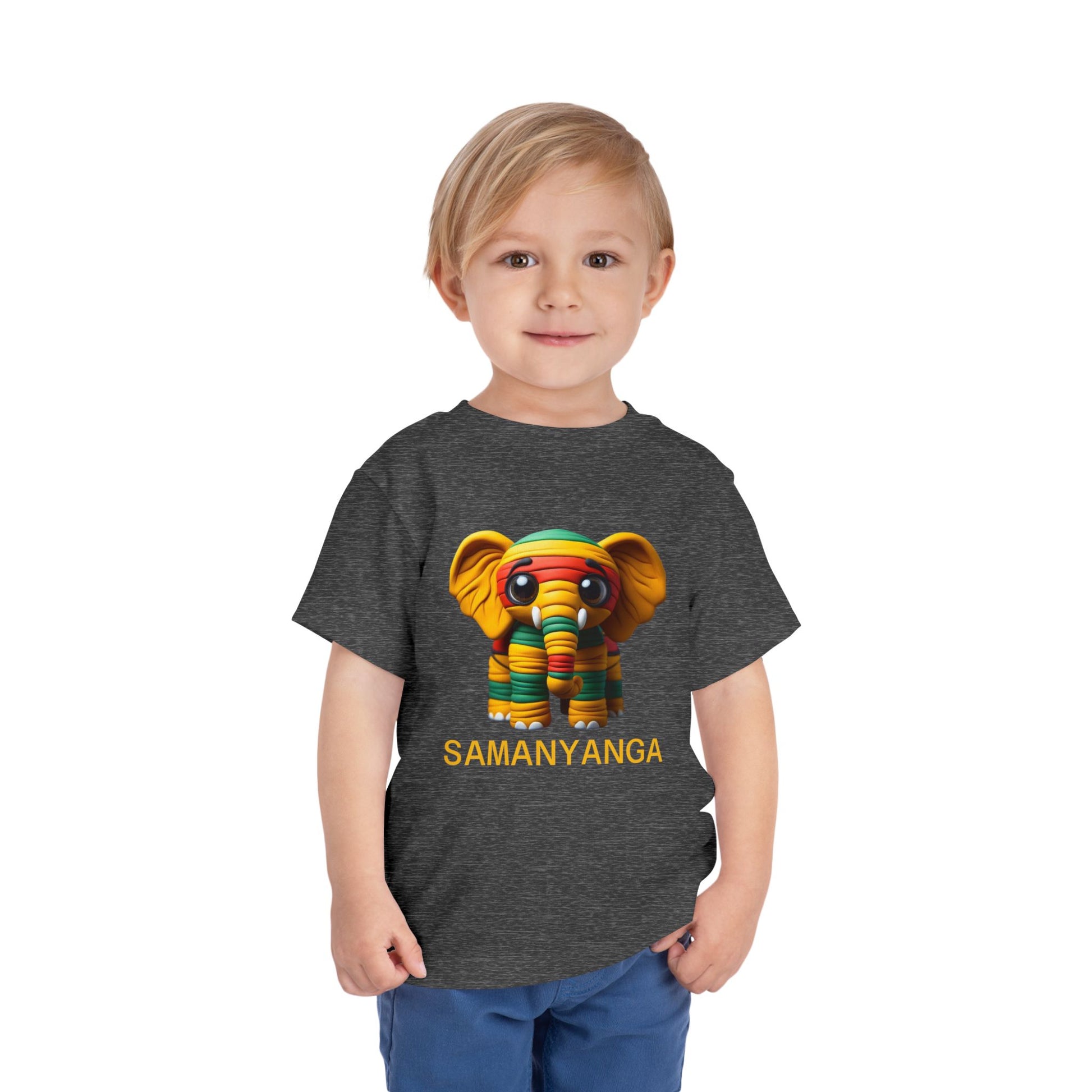 Colorful Elephant Toddler Tee, Kids Birthday Gift, Cute Short Sleeve Shirt, Animal Lovers Apparel, Fun Toddler Outfit - Mucheno Spot