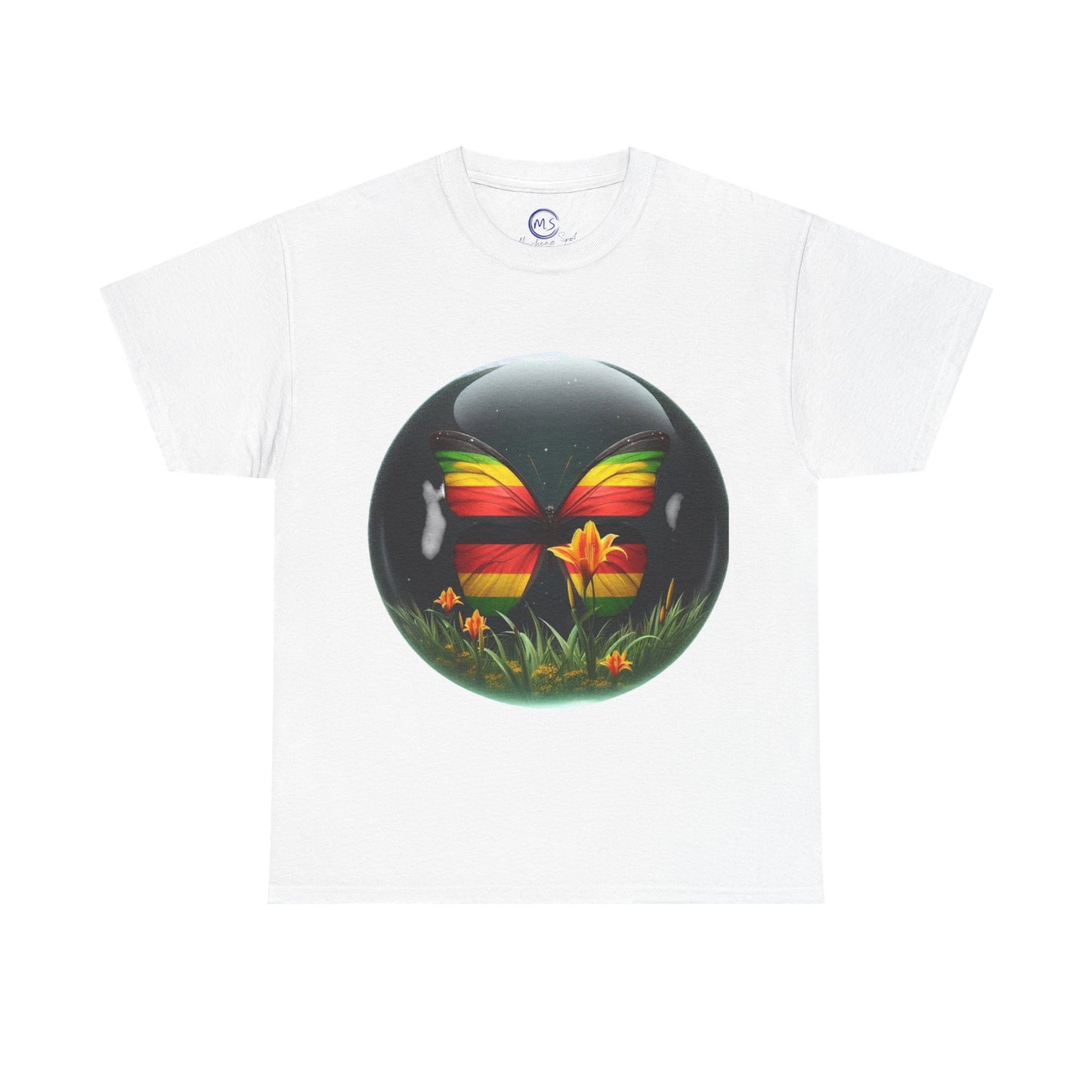 Vibrant Zimbabwean Nature-Inspired Tee, Unisex Heavy Cotton - Mucheno Spot - Mucheno Spot