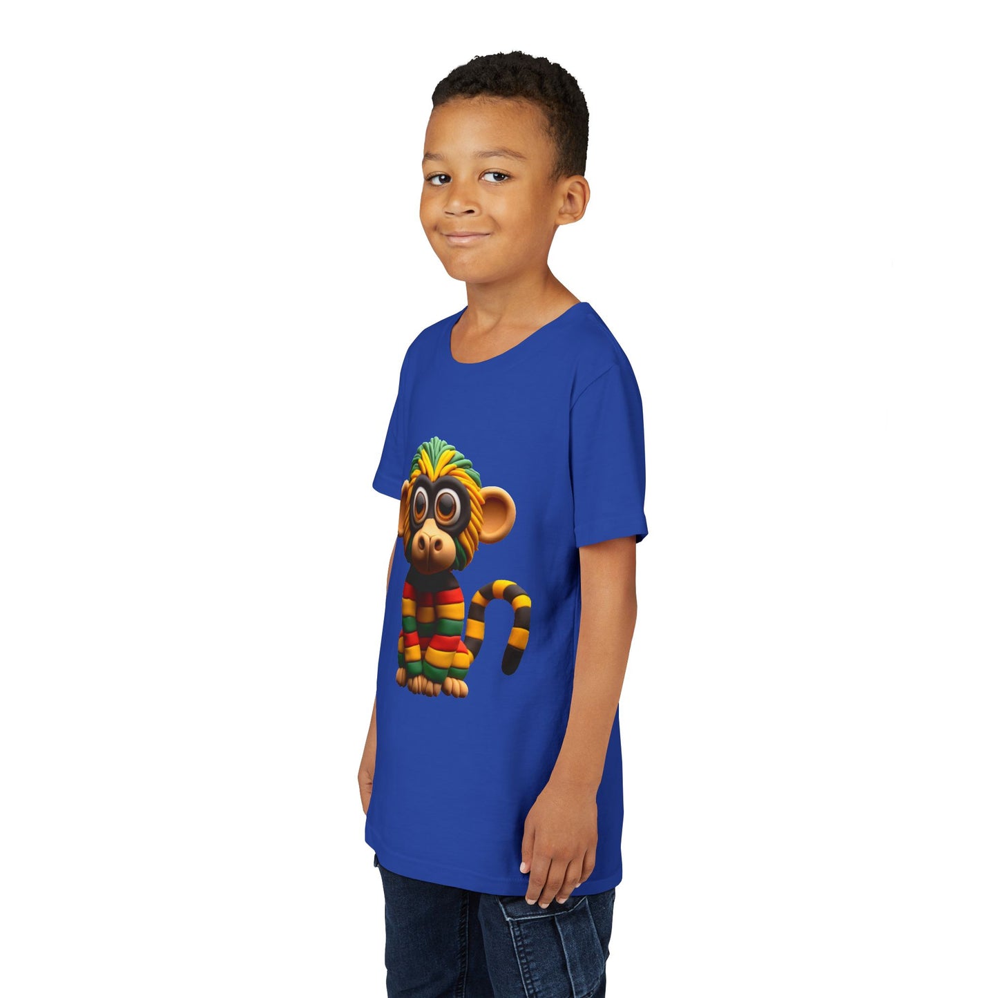 Cute Monkey Graphic Youth Tee, Fun Kids T-Shirt, Animal Lover Gift, Birthday Gift for Boys & Girls, Playful Summer Wear - Mucheno Spot