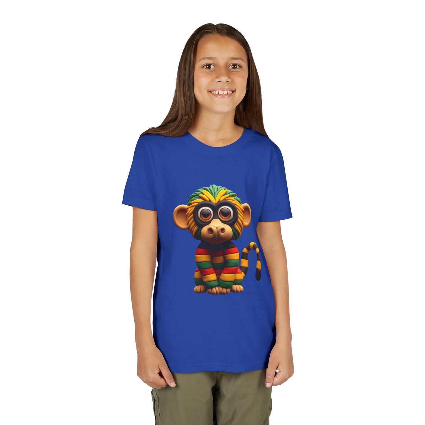 Cute Monkey Graphic Youth Tee, Fun Kids T-Shirt, Animal Lover Gift, Birthday Gift for Boys & Girls, Playful Summer Wear - Mucheno Spot
