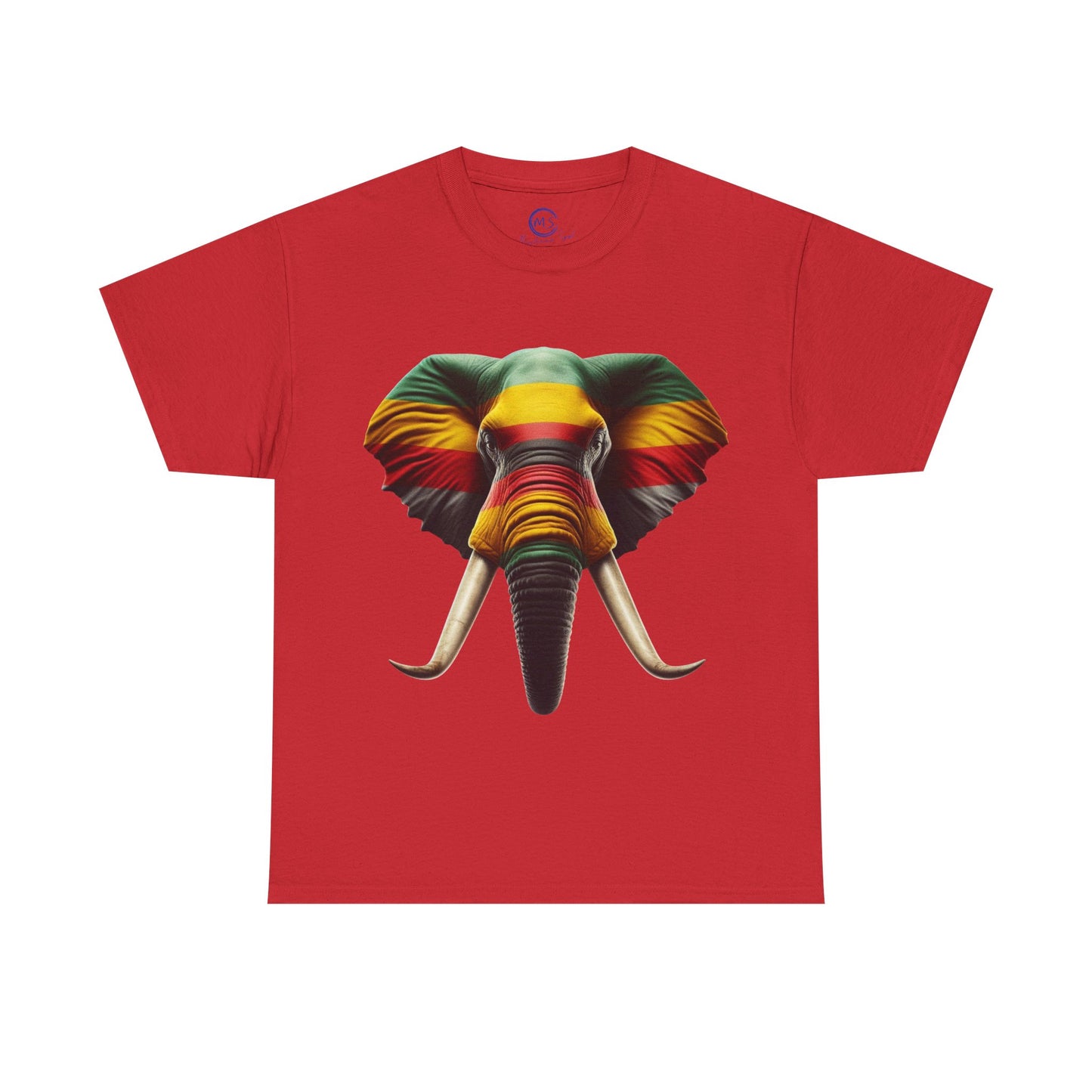 Rasta Elephant Art Tee - Unisex Cotton Shirt, Cool Casual Festival Apparel - Mucheno Spot