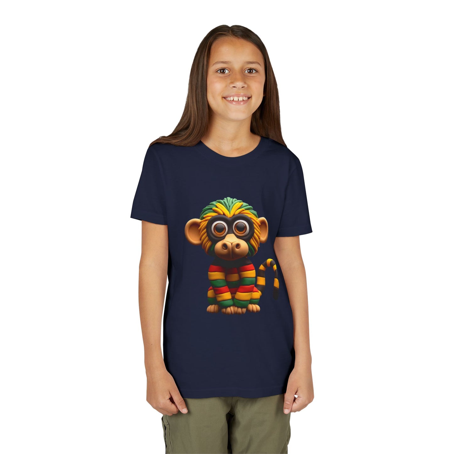 Cute Monkey Graphic Youth Tee, Fun Kids T-Shirt, Animal Lover Gift, Birthday Gift for Boys & Girls, Playful Summer Wear - Mucheno Spot