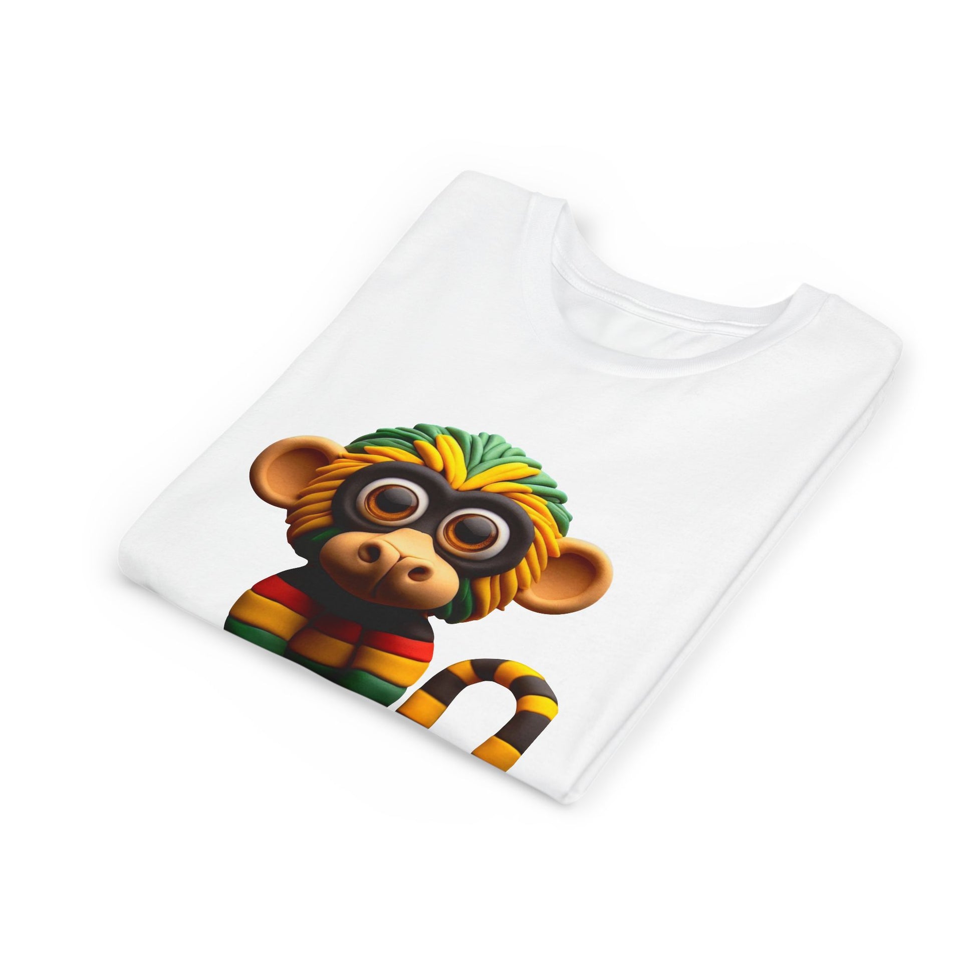 Cute Monkey Graphic Youth Tee, Fun Kids T-Shirt, Animal Lover Gift, Birthday Gift for Boys & Girls, Playful Summer Wear - Mucheno Spot