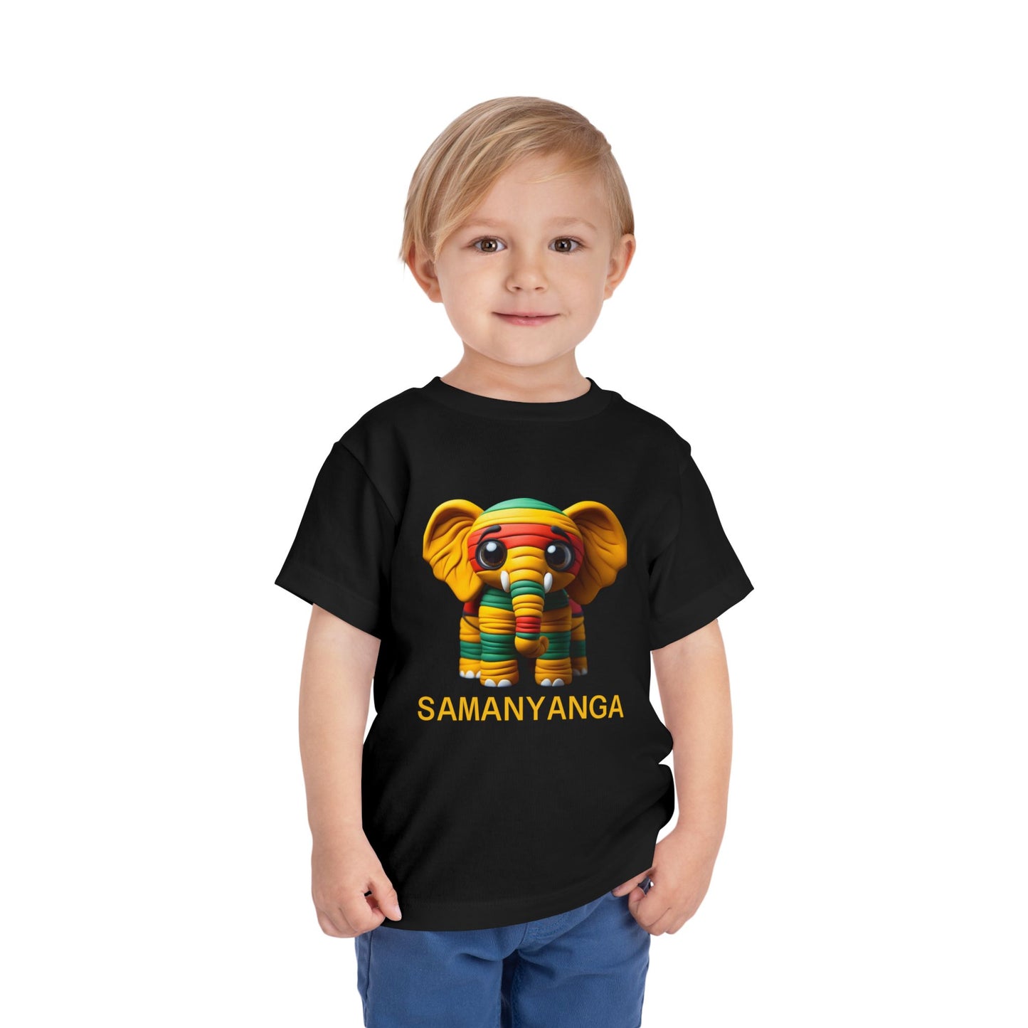 Colorful Elephant Toddler Tee, Kids Birthday Gift, Cute Short Sleeve Shirt, Animal Lovers Apparel, Fun Toddler Outfit - Mucheno Spot