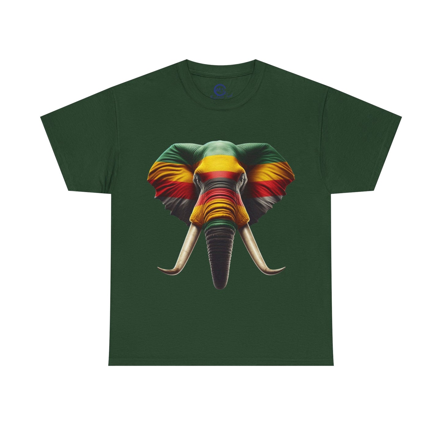 Rasta Elephant Art Tee - Unisex Cotton Shirt, Cool Casual Festival Apparel - Mucheno Spot