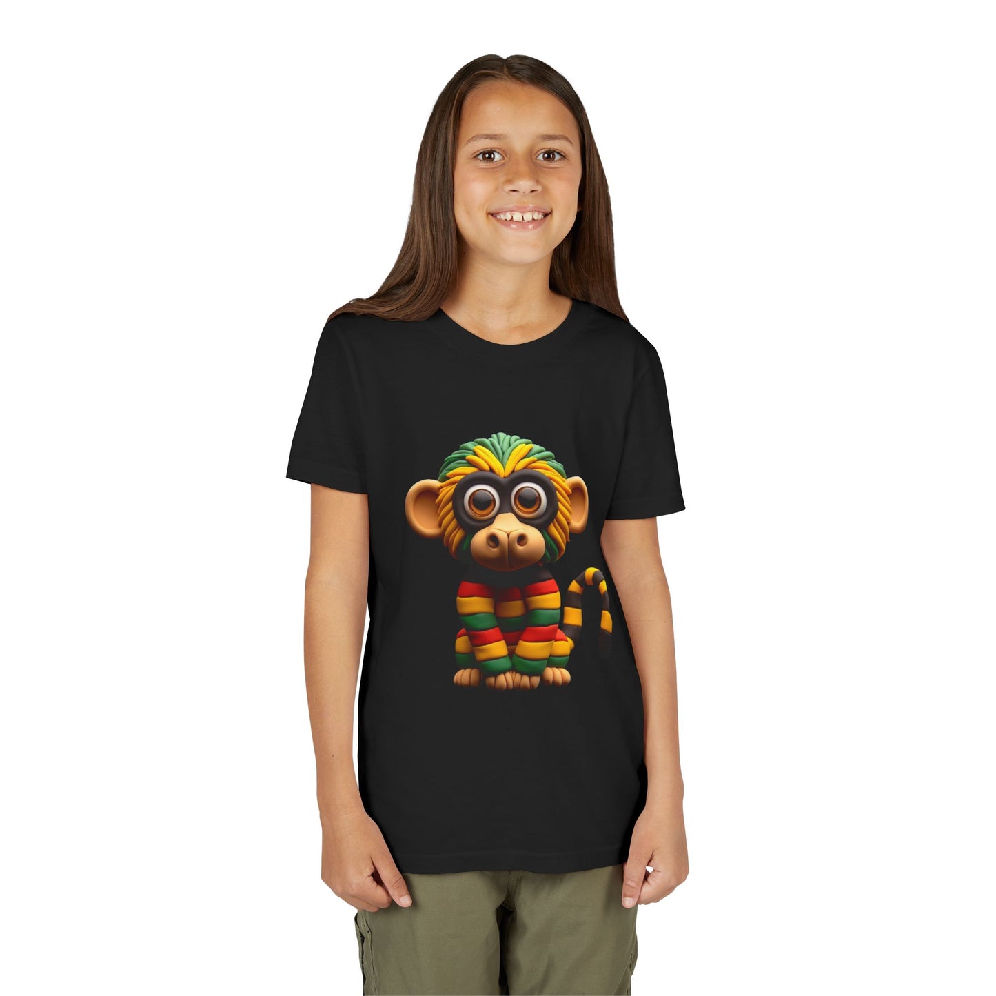 Cute Monkey Graphic Youth Tee, Fun Kids T-Shirt, Animal Lover Gift, Birthday Gift for Boys & Girls, Playful Summer Wear - Mucheno Spot