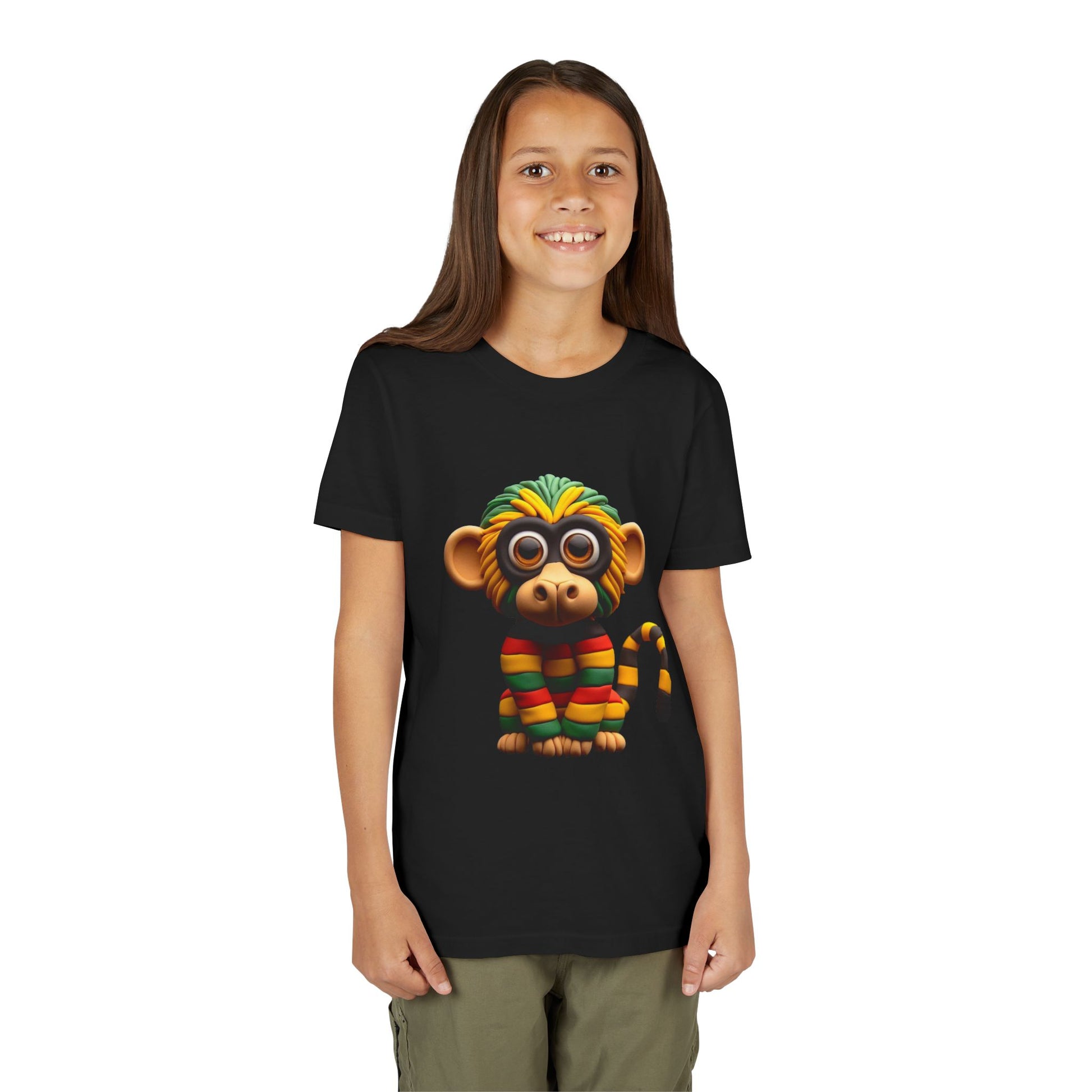 Cute Monkey Graphic Youth Tee, Fun Kids T-Shirt, Animal Lover Gift, Birthday Gift for Boys & Girls, Playful Summer Wear - Mucheno Spot