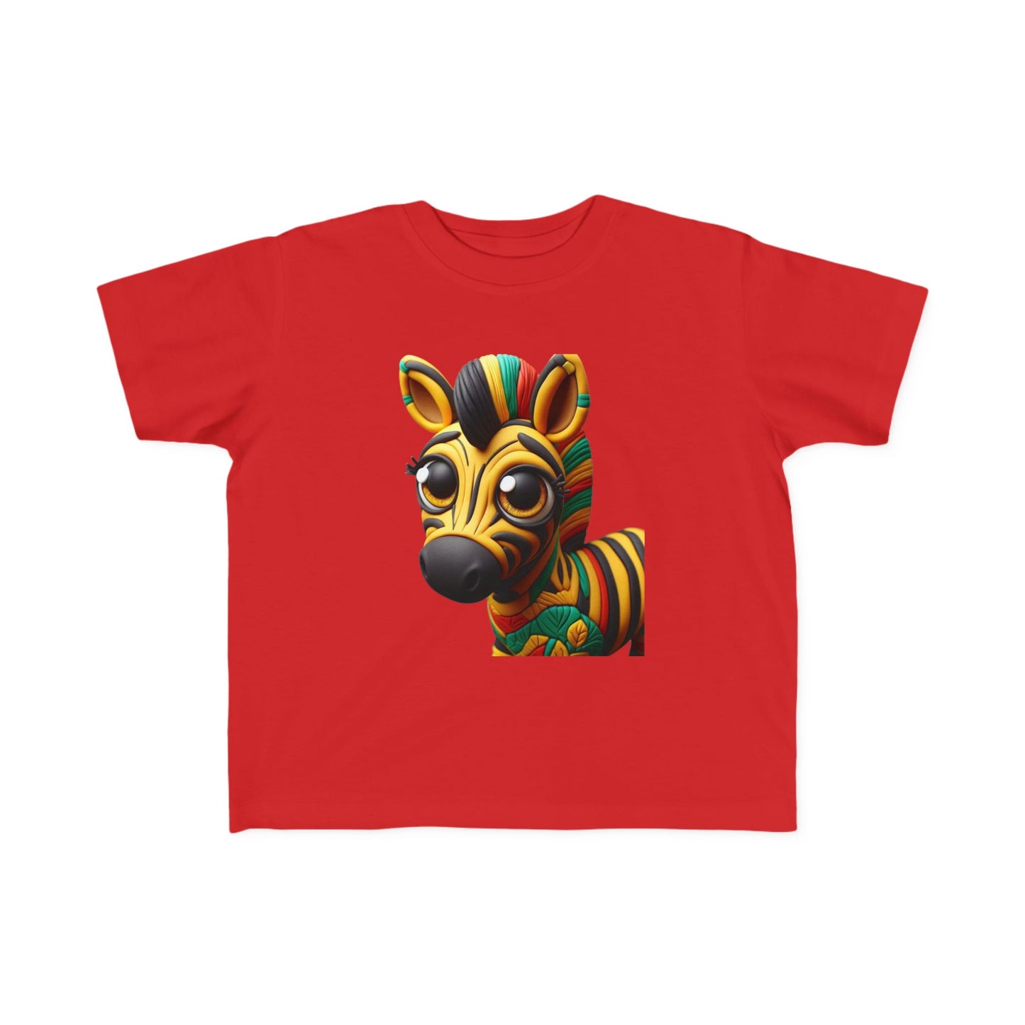 Vibrant Toddler Tee with Fun Zebra Design, Kids' Summer Shirt, Playful T-Shirt for Toddlers, Children's Gift, Birthday Outfit - Mucheno Spot