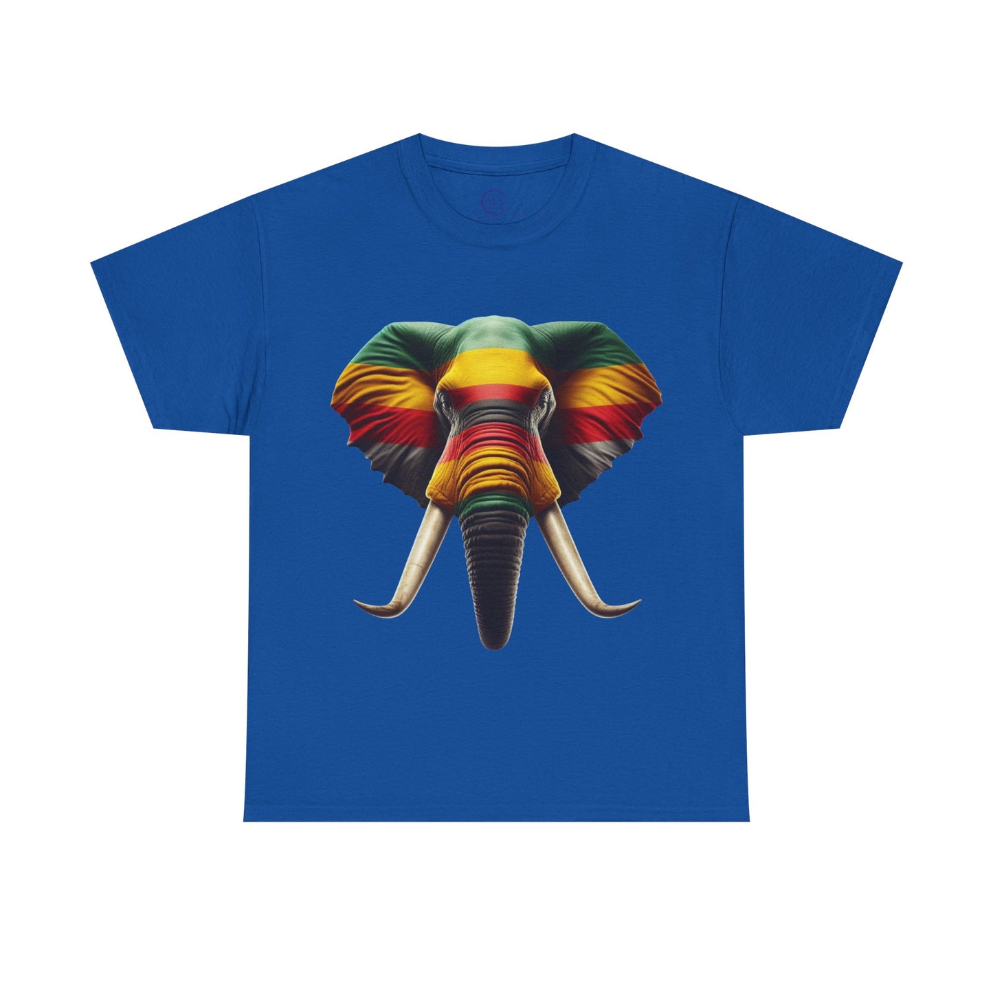 Rasta Elephant Art Tee - Unisex Cotton Shirt, Cool Casual Festival Apparel - Mucheno Spot