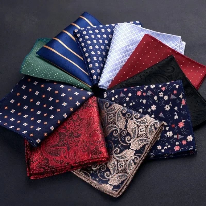 Vintage Men’s Pocket Square Handkerchief – Silk/Linen/Wool Formal Suit Accessory - Mucheno Spot