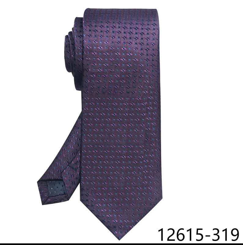 Luxury Silk Tie for Men – 8 cm Blue Stripe Gravata for Suit or Office - Mucheno Spot