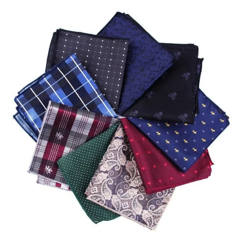 Vintage Men’s Pocket Square Handkerchief – Silk/Linen/Wool Formal Suit Accessory - Mucheno Spot