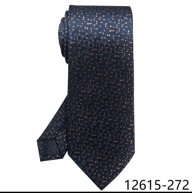 Luxury Silk Tie for Men – 8 cm Blue Stripe Gravata for Suit or Office - Mucheno Spot