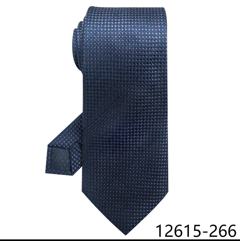 Luxury Silk Tie for Men – 8 cm Blue Stripe Gravata for Suit or Office - Mucheno Spot