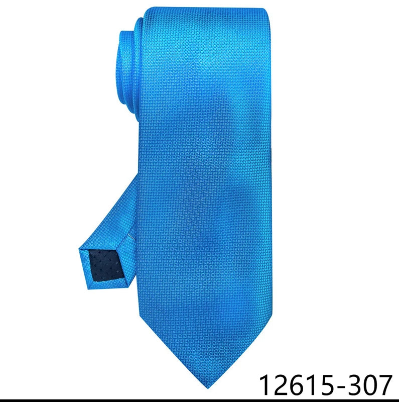 Luxury Silk Tie for Men – 8 cm Blue Stripe Gravata for Suit or Office - Mucheno Spot
