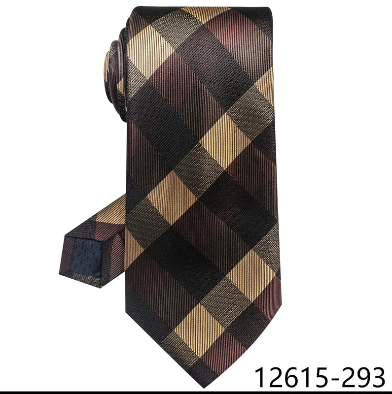 Luxury Silk Tie for Men – 8 cm Blue Stripe Gravata for Suit or Office - Mucheno Spot