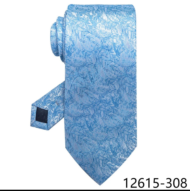 Luxury Silk Tie for Men – 8 cm Blue Stripe Gravata for Suit or Office - Mucheno Spot