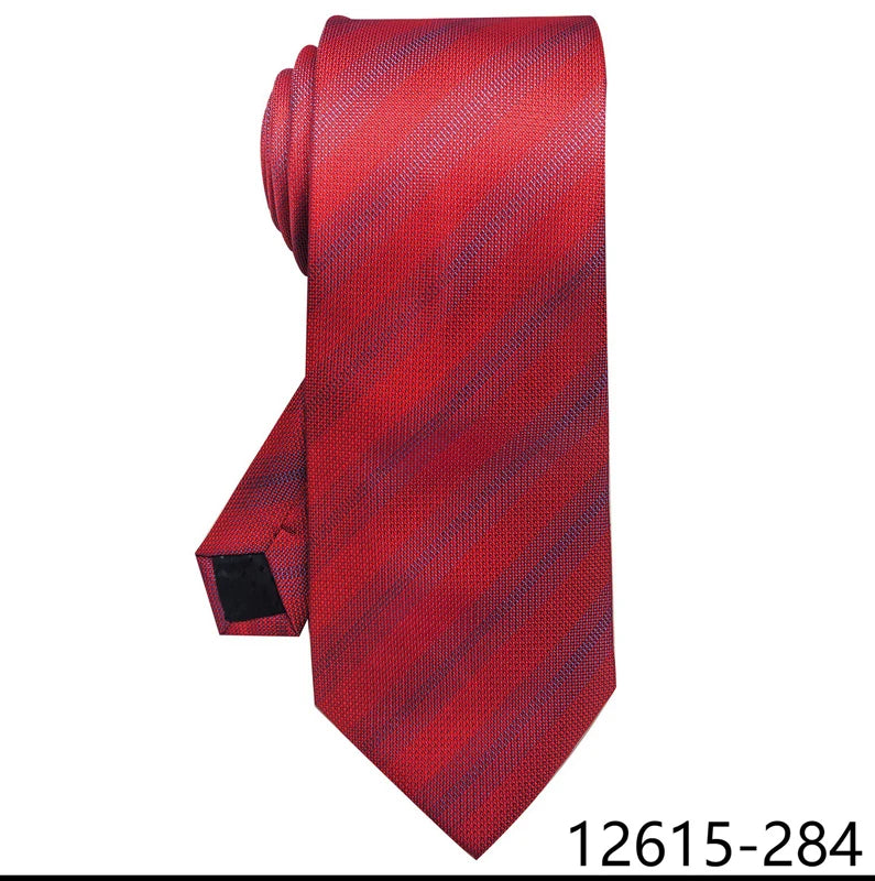 Luxury Silk Tie for Men – 8 cm Blue Stripe Gravata for Suit or Office - Mucheno Spot