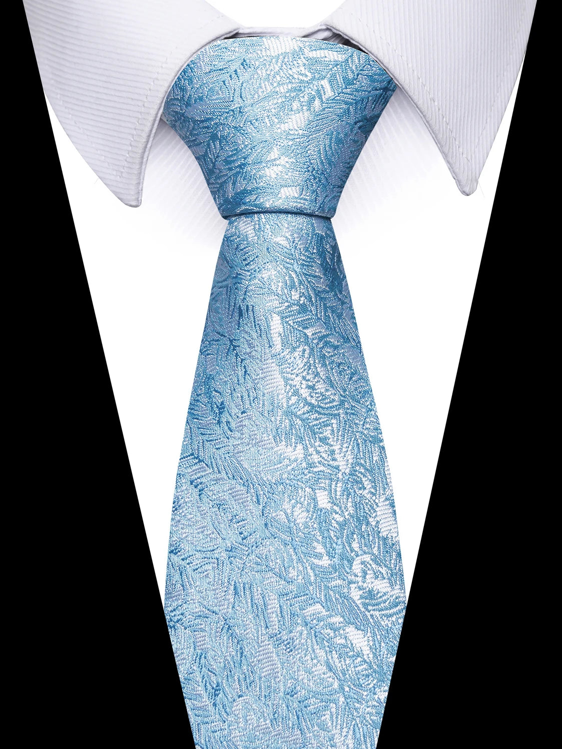 Luxury Silk Tie for Men – 8 cm Blue Stripe Gravata for Suit or Office - Mucheno Spot