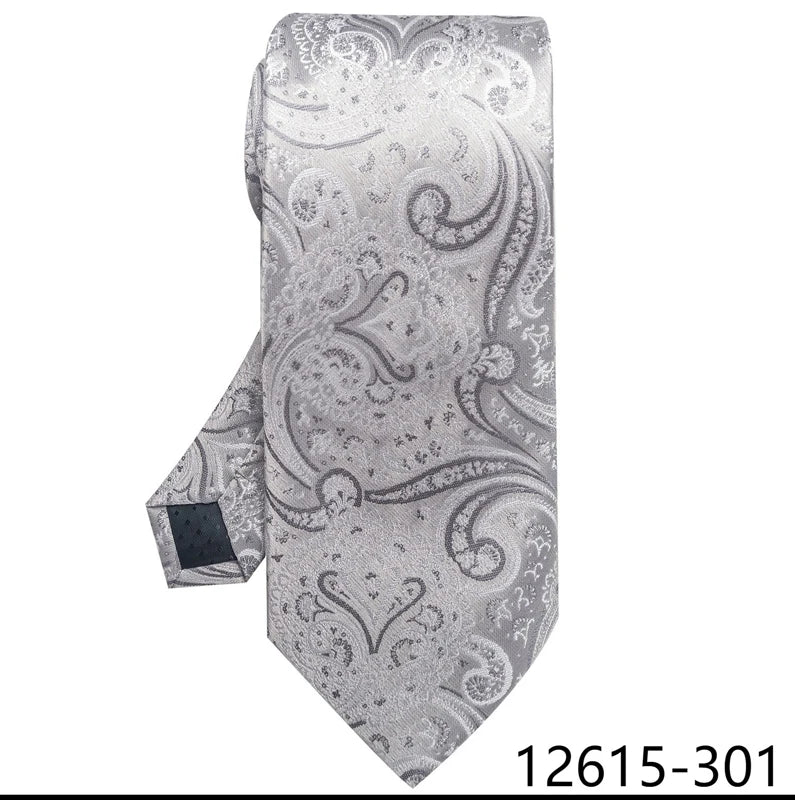 Luxury Silk Tie for Men – 8 cm Blue Stripe Gravata for Suit or Office - Mucheno Spot