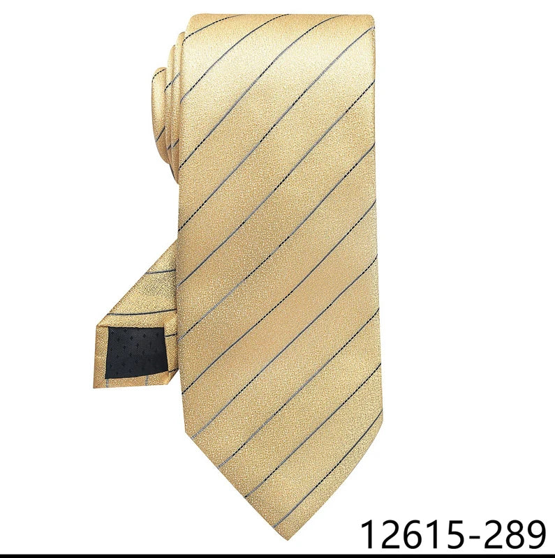 Luxury Silk Tie for Men – 8 cm Blue Stripe Gravata for Suit or Office - Mucheno Spot