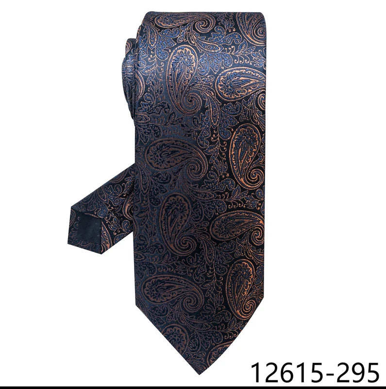 Luxury Silk Tie for Men – 8 cm Blue Stripe Gravata for Suit or Office - Mucheno Spot