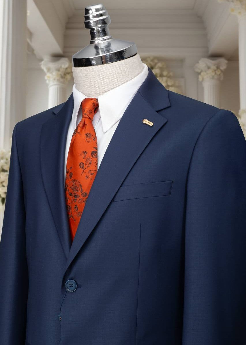 100% Wool Men's Suit – Regular Fit, Single-Breasted, Premium Tailored Style. - Mucheno Spot